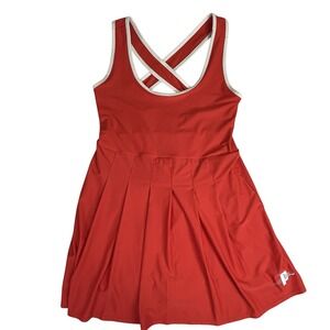 Prince Pickleball Women's Skort Dress Red Size‎ Large Sleeveless Pleated EUC